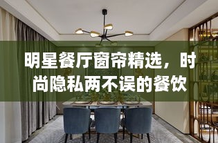 明星餐厅窗帘精选，时尚隐私两不误的餐饮空间打造指南